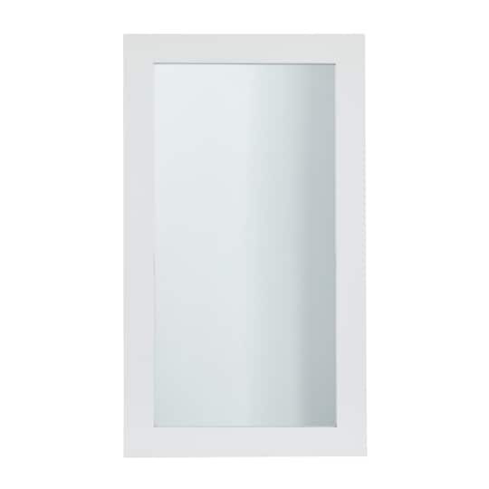 White Wood Contemporary Wall Mirror 24" x 42"